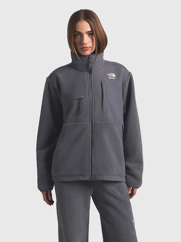 The North Face x Skims 1995 Denali Fleece Jacket Jacket unisex detail view 5 | Dash Racegear — Women’s The North Face x SKIMS 1995 Grey Denali Fleece Jacket in neutral grey with heavyweight warmth for everyday cold weather.