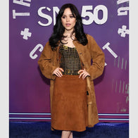 Jenna Ortega SNL 50 Homecoming Coat Coat unisex front product view | Dash Racegear — SNL 50 Homecoming Coat by Jenna Ortega – A Must-Have TV-Inspired Fashion Piece