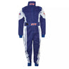 STR Youth SFI 3.2A/1 Approved Race Suit - Blue/White - 7.0XS - Black