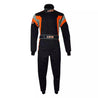 STR 'Podium Youth' Race Suit - Black/Orange/Silver - 7.0XS - Black