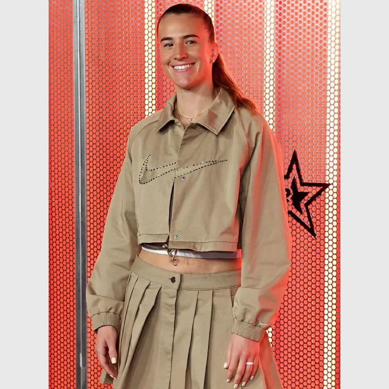 Sabrina Ionescu Nike Brown Jacket Jacket unisex detail view 3 | Dash Racegear — Stylish and sporty Sabrina Ionescu brown jacket by Nike