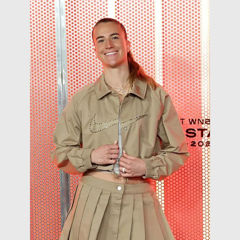 Sabrina Ionescu Nike Brown Jacket Jacket unisex detail view 2 | Dash Racegear — Nike’s brown jacket for fans of Sabrina Ionescu’s bold energy