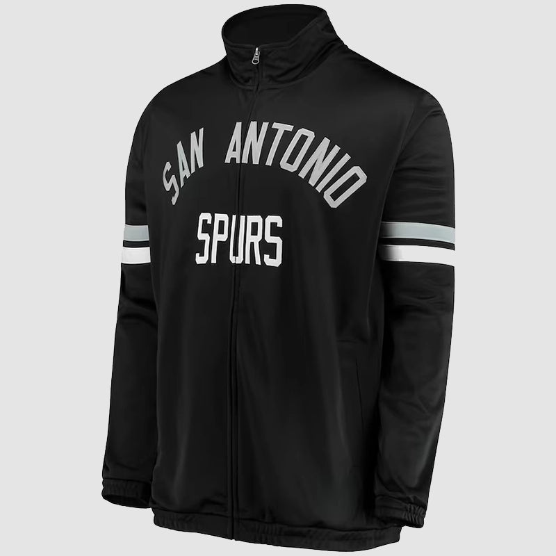 San Antonio Spurs G-III Sports by Carl Banks Veteran Track Jacket Jacket unisex detail view 2 | Dash Racegear — Men’s Spurs Track Jacket – G-III Carl Banks Veteran Collection