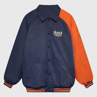 Sana x Skubal Detroit Bullpen Bomber Jacket Bomber Jacket unisex front product view | Dash Racegear — Athletic-inspired Detroit bullpen bomber jacket in Sana x Skubal edition