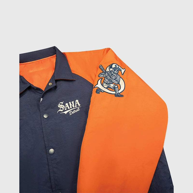 Sana x Skubal Detroit Bullpen Bomber Jacket Bomber Jacket unisex detail view 3 | Dash Racegear — Skubal Detroit bullpen jacket, Sana collab bomber outerwear piece