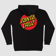 Santa Cruz Hoodie Hoodie unisex front product view | Dash Racegear — Classic Santa Cruz logo hoodie for skatewear fans
