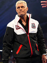 SmackDown 2026 Cody Rhodes Jacket Jacket unisex detail view 2 | Dash Racegear — SmackDown Cody Rhodes jacket recreated with rich satin fabric and distinctive black white arrangement