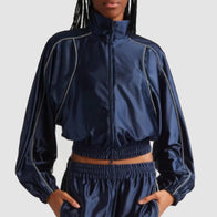 SNL S50 Scarlett Johansson Blue Track Jacket Jacket unisex detail view 2 | Dash Racegear — SNL Blue Track Jacket – Scarlett Johansson S50 Apparel"