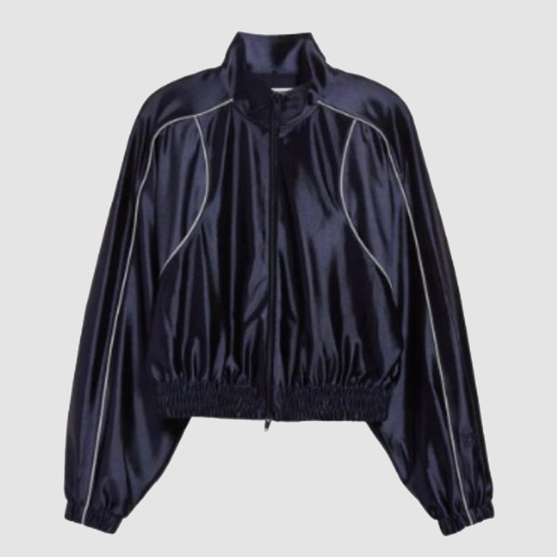 SNL S50 Scarlett Johansson Blue Track Jacket Jacket unisex detail view 4 | Dash Racegear — Scarlett Johansson Track Jacket – Blue SNL Season 50