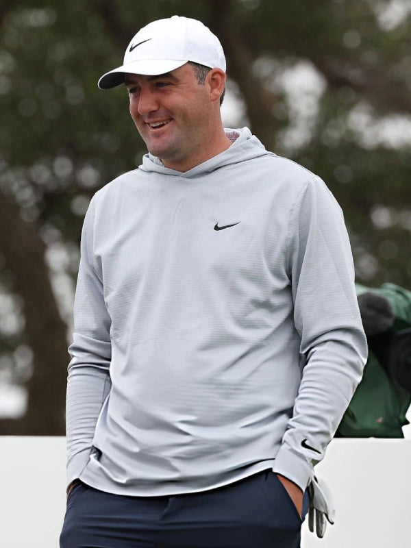 The CJ Cup Byron Nelson 2026 Scottie Scheffler Hoodie Hoodie unisex front product view | Dash Racegear — Grey hoodie inspired by Scottie Scheffler at The CJ Cup Byron Nelson 2026 with relaxed everyday fit.