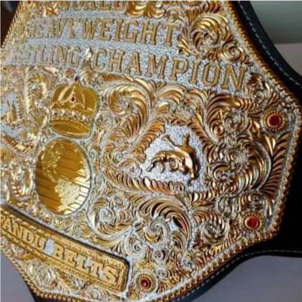 Big Gold World Die Cast Dual Plated Heavyweight Championship Belt - 7 | Dash Racegear
