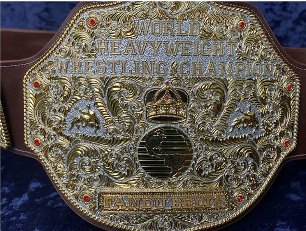 Big Gold World Die Cast Dual Plated Heavyweight Championship Belt - 8 | Dash Racegear