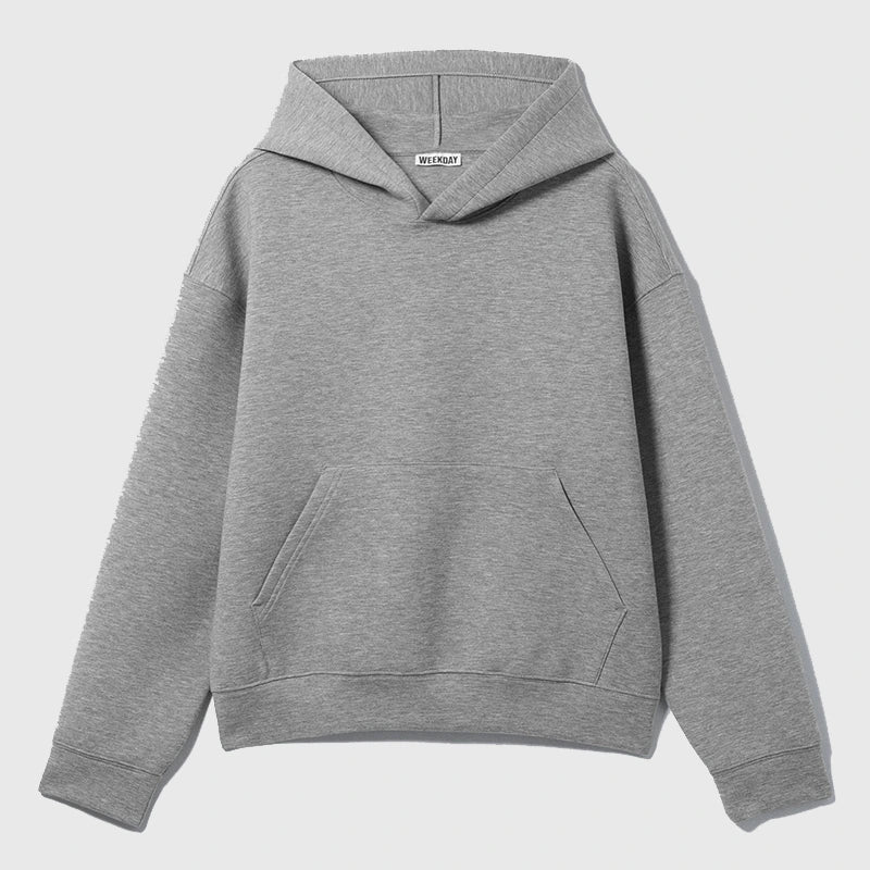 Weekday Scuba Hoodie Hoodie unisex detail view 2 | Dash Racegear — Weekday oversized fleece hoodie in grey for cozy everyday wear