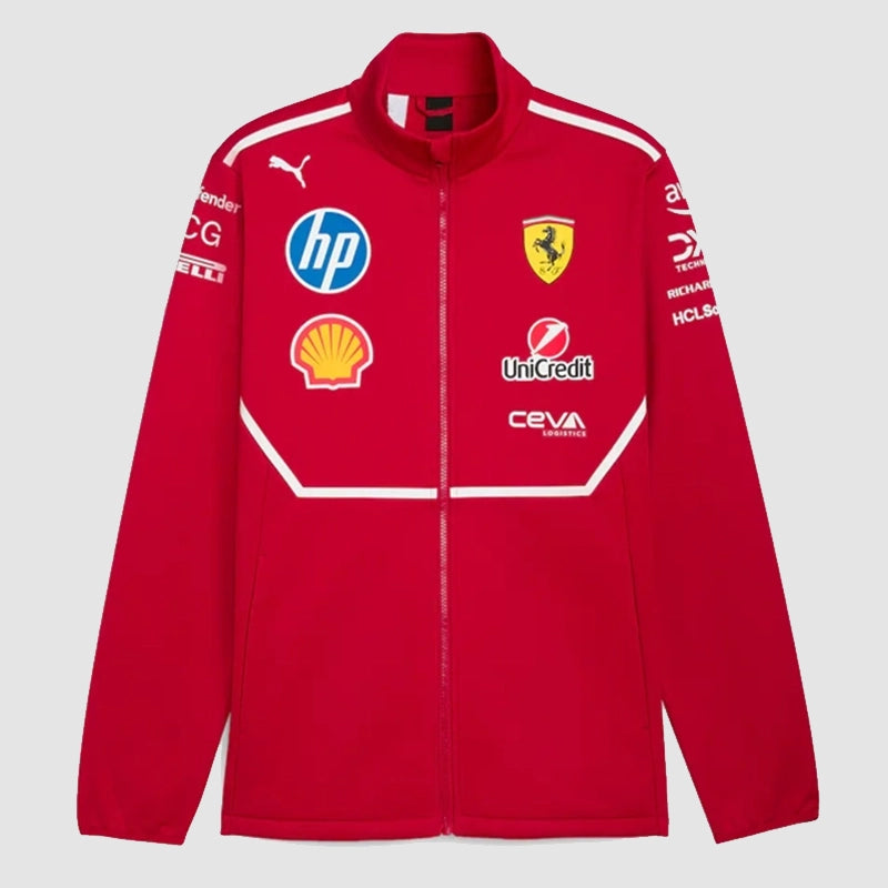 Scuderia Ferrari 2025 Team Softshell Jacket Jacket unisex detail view 2 | Dash Racegear — Scuderia Ferrari F1 Jacket – 2025 Team Softshell Outer Layer
