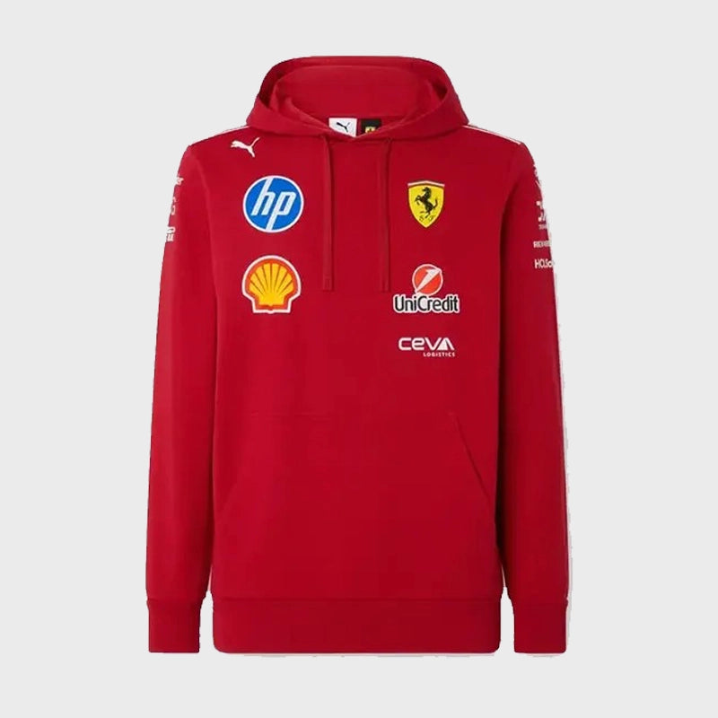 Scuderia Ferrari HP 2025 Team Hoodie Hoodie unisex detail view 2 | Dash Racegear — Ferrari 2025 Team Hoodie – A Statement Piece for Formula 1 Fans
