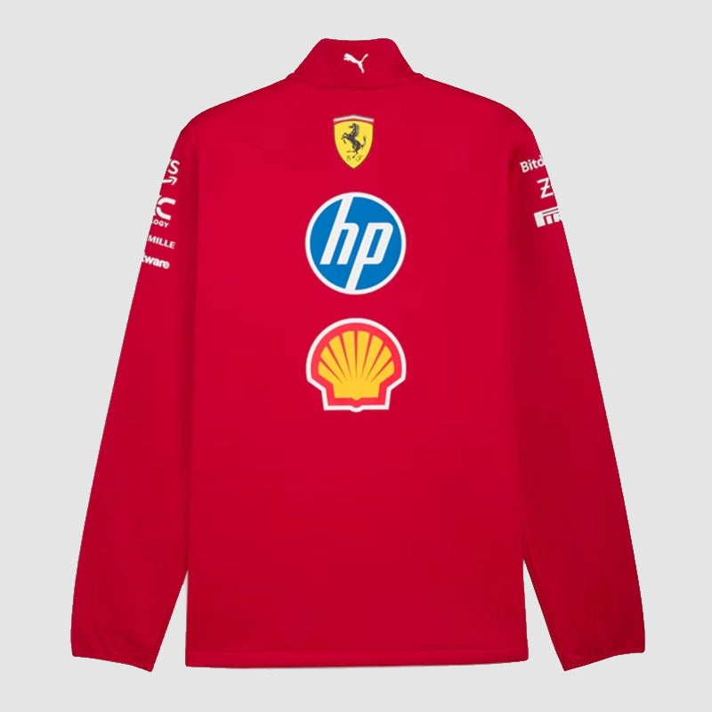 Scuderia Ferrari 2025 Team Softshell Jacket Jacket unisex detail view 3 | Dash Racegear — 2025 Scuderia Ferrari Teamwear – Softshell Jacket for F1 Fans