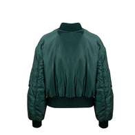 Women’s Sea Green Bomber Jacket Bomber Jacket women detail view 2 | Dash Racegear — Sea Green Bomber Jacket