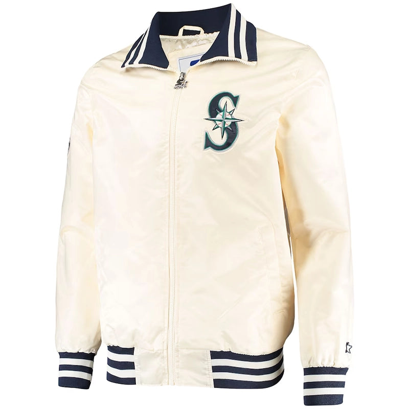 Seattle Mariners Starter The Captain II Full-Zip Jacket Jacket unisex detail view 2 | Dash Racegear — Seattle Mariners The Captain II Starter Jacket – Fan Edition