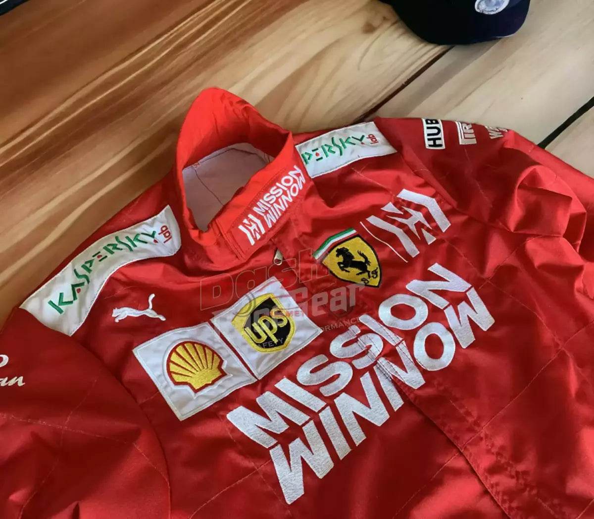 Sebastian Vettel Ferrari Mission Winnow F1 Embroidered Racing Suit DASH RACEGEAR