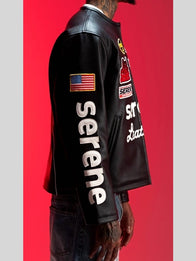 Serene GT Leather Jacket Leather Jacket unisex detail view 4 | Dash Racegear — Double zipper black leather jacket from Serene GT, perfect for sleek and edgy outfits.