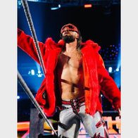 WWE Raw Seth Rollins Red Fur Jacket Jacket unisex detail view 3 | Dash Racegear — WWE Raw Seth Rollins Jacket – Iconic Wrestling Fashion