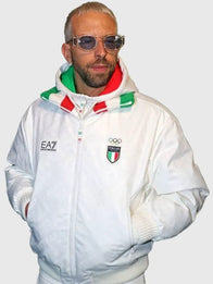 Shablo 2026 Winter Olympics Team Italy Jacket Jacket unisex detail view 2 | Dash Racegear — Shablo 2026 Winter Olympics jacket featuring Team Italy logos and cozy zip‑up style for chilly fan wear.