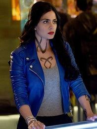 Isabelle Lightwood Shadowhunters Blue Jacket Jacket unisex detail view 2 | Dash Racegear — Emeraude Toubia Shadowhunters Motorcycle Blue Jacket