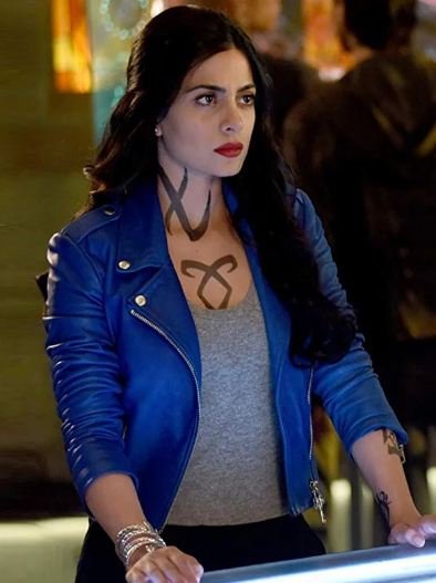 Isabelle Lightwood Shadowhunters Blue Jacket Jacket unisex detail view 2 | Dash Racegear — Emeraude Toubia Shadowhunters Motorcycle Blue Jacket