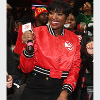 Shamea Morton Atlanta Hawks Varsity Jacket Varsity Jacket unisex detail view 2 | Dash Racegear — Limited Edition Atlanta Hawks Varsity Jacket – Must-Have