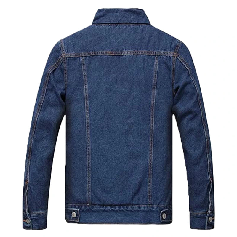 Mens Sherpa Denim Jacket Denim Jacket men detail view 2 | Dash Racegear — Blue Sherpa Denim Jacket