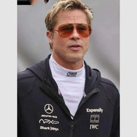 Brad Pitt F1 2025 Black Hoodie Hoodie unisex detail view 2 | Dash Racegear — F1 2025 hoodie worn by Brad Pitt in black