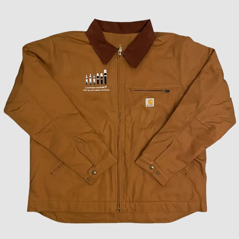 Lockheed Martin Carhartt Jacket Jacket unisex front product view | Dash Racegear — Workwear-inspired Lockheed Martin jacket made by Carhartt