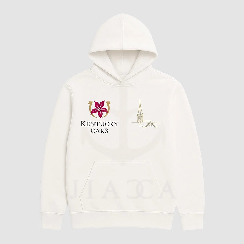 Kentucky Oaks 2025 Hoodie Hoodie unisex front product view | Dash Racegear — 2025 Hoodie for Kentucky Oaks – Stylish Derby Fan Apparel