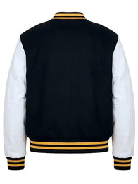 Solflare Varsity Jacket Varsity Jacket unisex detail view 3 | Dash Racegear — Black and white wool varsity jacket by Solflare, ideal for everyday fan-inspired style.