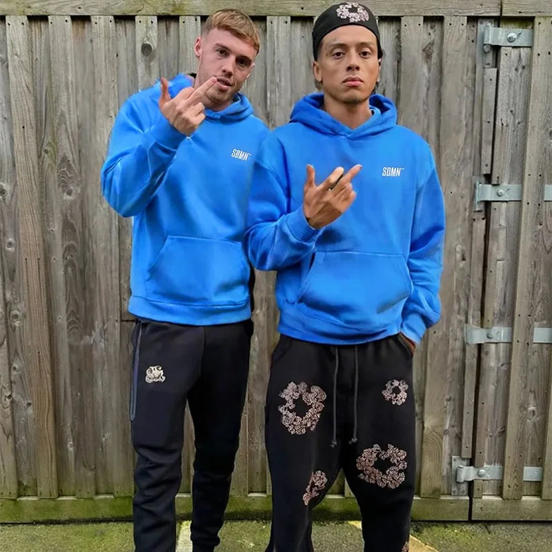 Sidemen x W2S Blue Hoodie Hoodie unisex detail view 2 | Dash Racegear — YouTube Icon Collab – Sidemen W2S Blue Hoodie