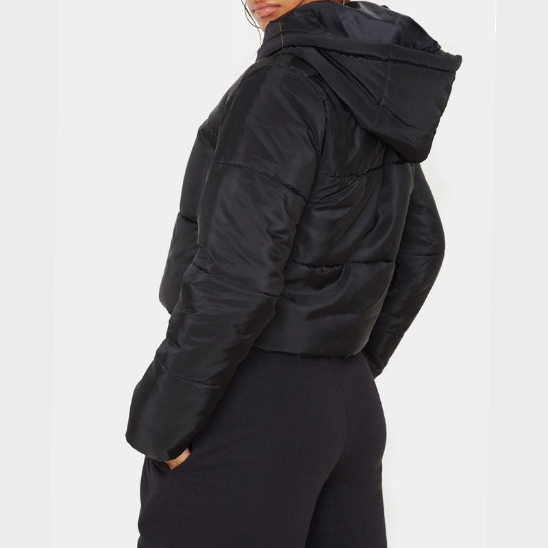 Short Puffer Jacket Black Puffer Jacket unisex detail view 2 | Dash Racegear — Short Puffer Black Jacket