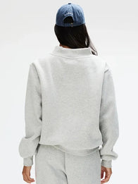 Parke Signature Patch Mockneck Sweatshirt Sweatshirt unisex detail view 3 | Dash Racegear — 2026 Parke Signature Patch fleece sweatshirt in grey, mockneck design for warm minimal streetwear looks.