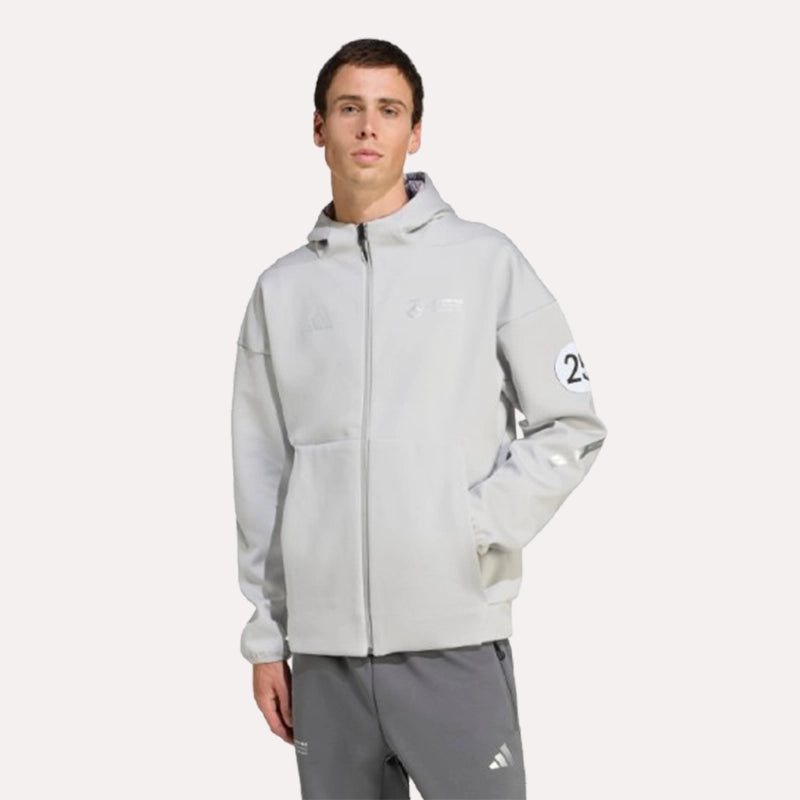 Mercedes AMG F1 x Adidas Silver Arrows Hoodie Hoodie unisex detail view 3 | Dash Racegear — F1 Collab Gear – Silver Arrows Hoodie by Adidas