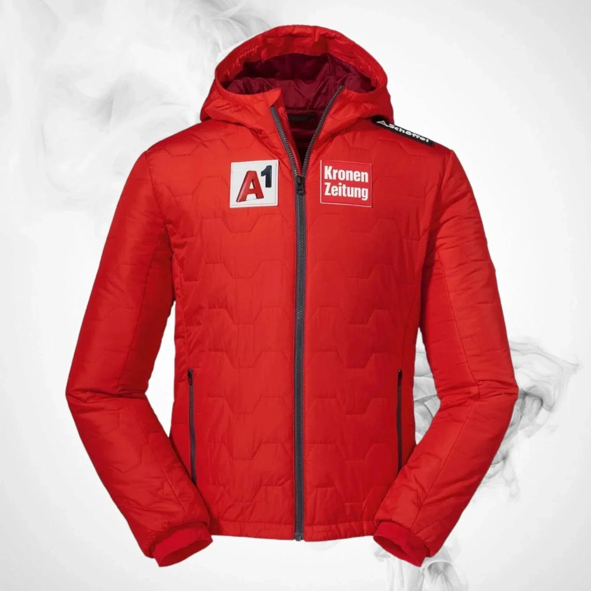 Ski Insulation Jacket SCHOFFEL Vntlft Hoody Adamont 3 K RT Junior Red - 2021/22 | Dash Racegear