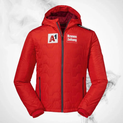 Ski Insulation Jacket SCHOFFEL Vntlft Hoody Adamont 3 K RT Junior Red - 2021/22 | Dash Racegear