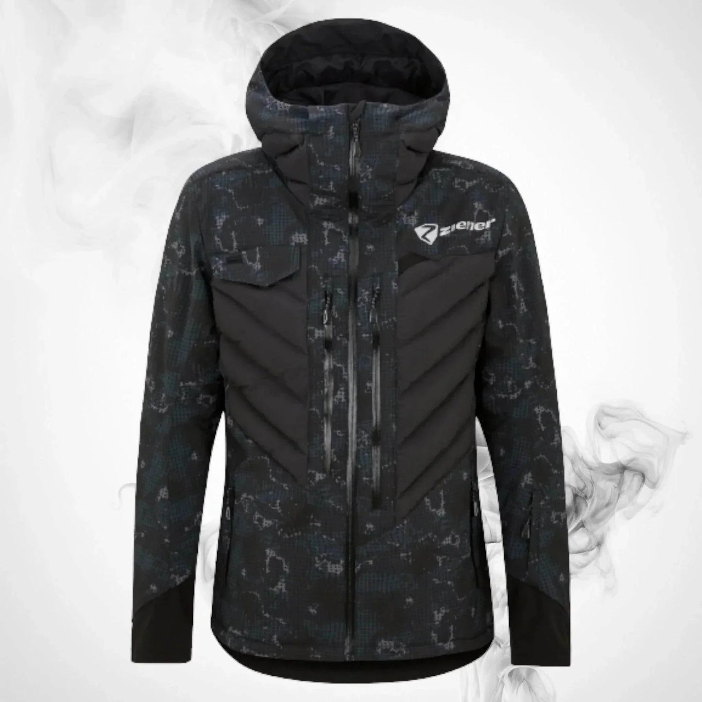 Ski Ziener RCE Coach Jacket Man Black Foggy Print | DASH RACEGEAR