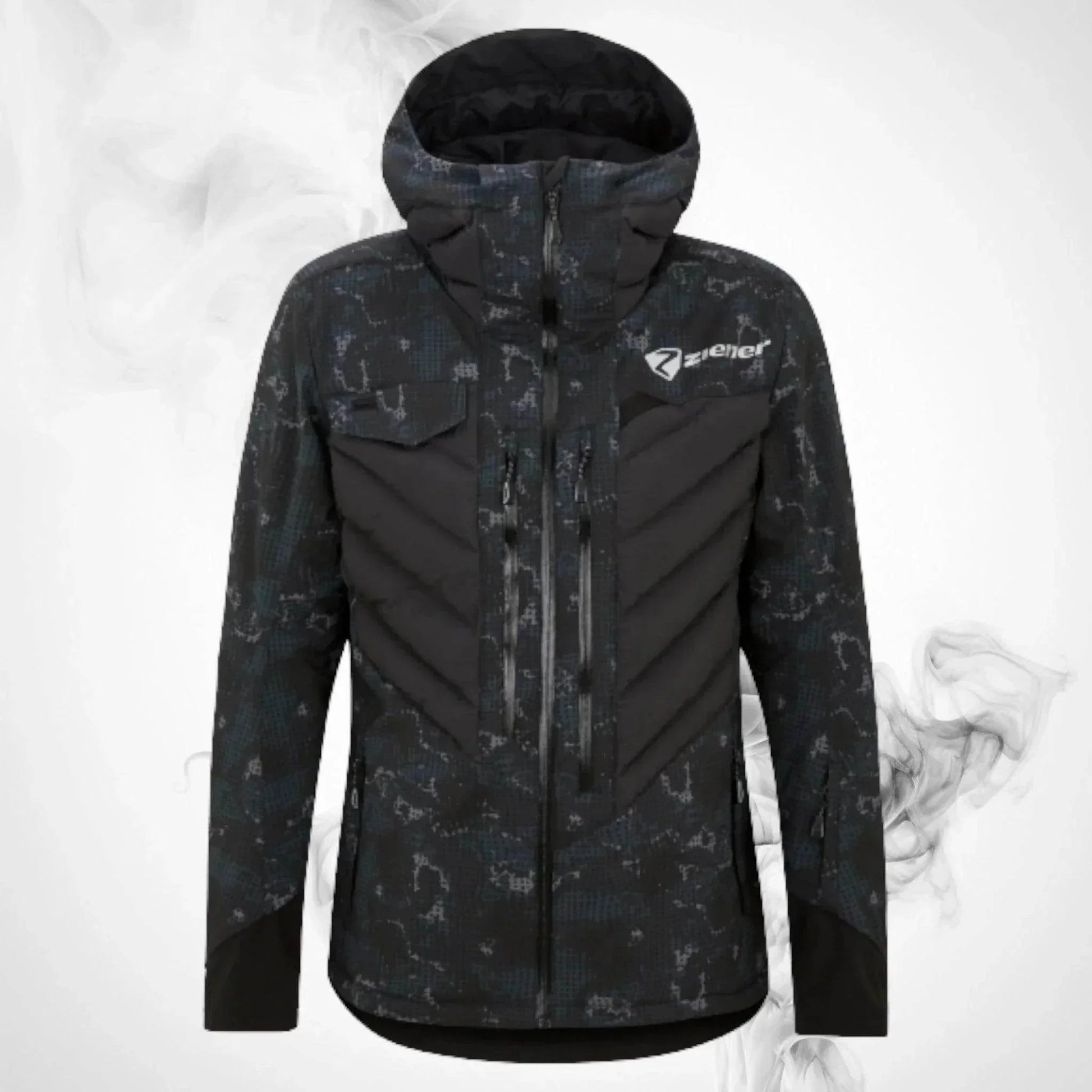 Ski Ziener RCE Coach Jacket Man Black Foggy Print | DASH RACEGEAR