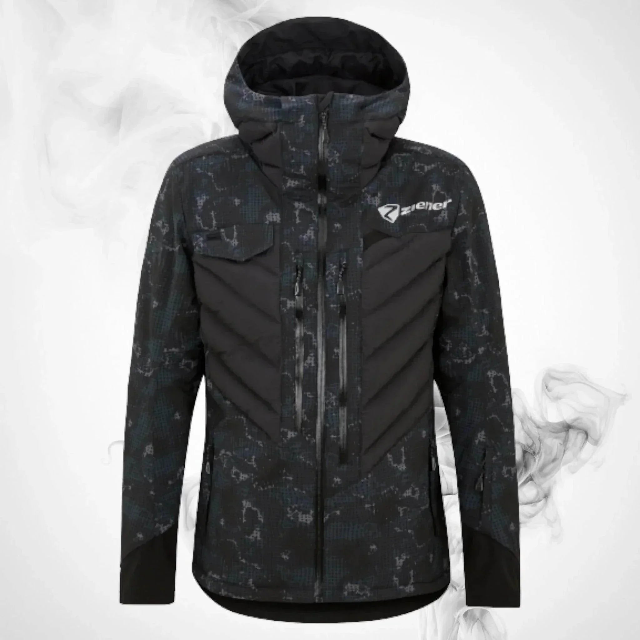 Ski Ziener RCE Coach Jacket Man Black Foggy Print | DASH RACEGEAR