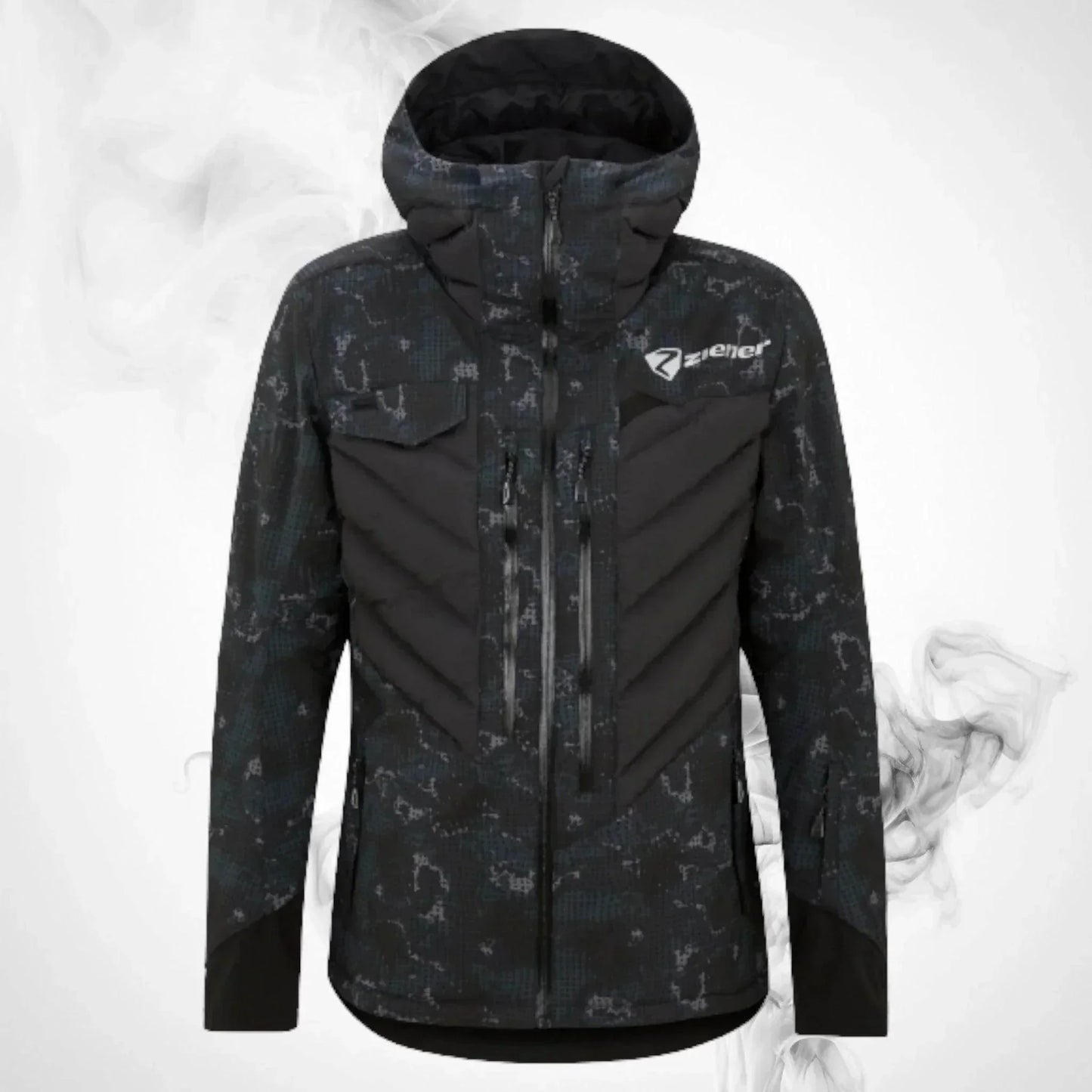 Ski Ziener RCE Coach Jacket Man Black Foggy Print | Dash Racegear