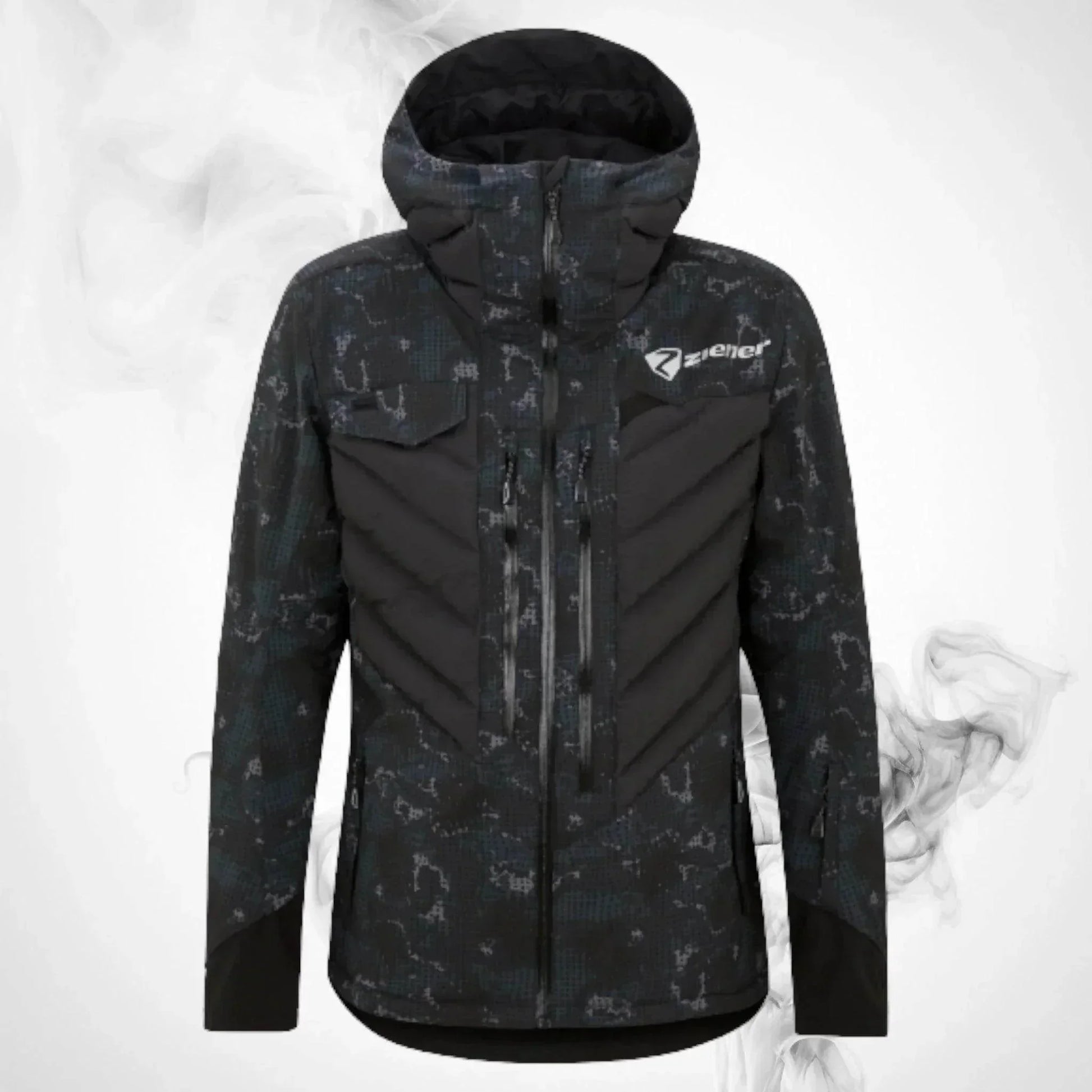 Ski Ziener RCE Coach Jacket Man Black Foggy Print | Dash Racegear