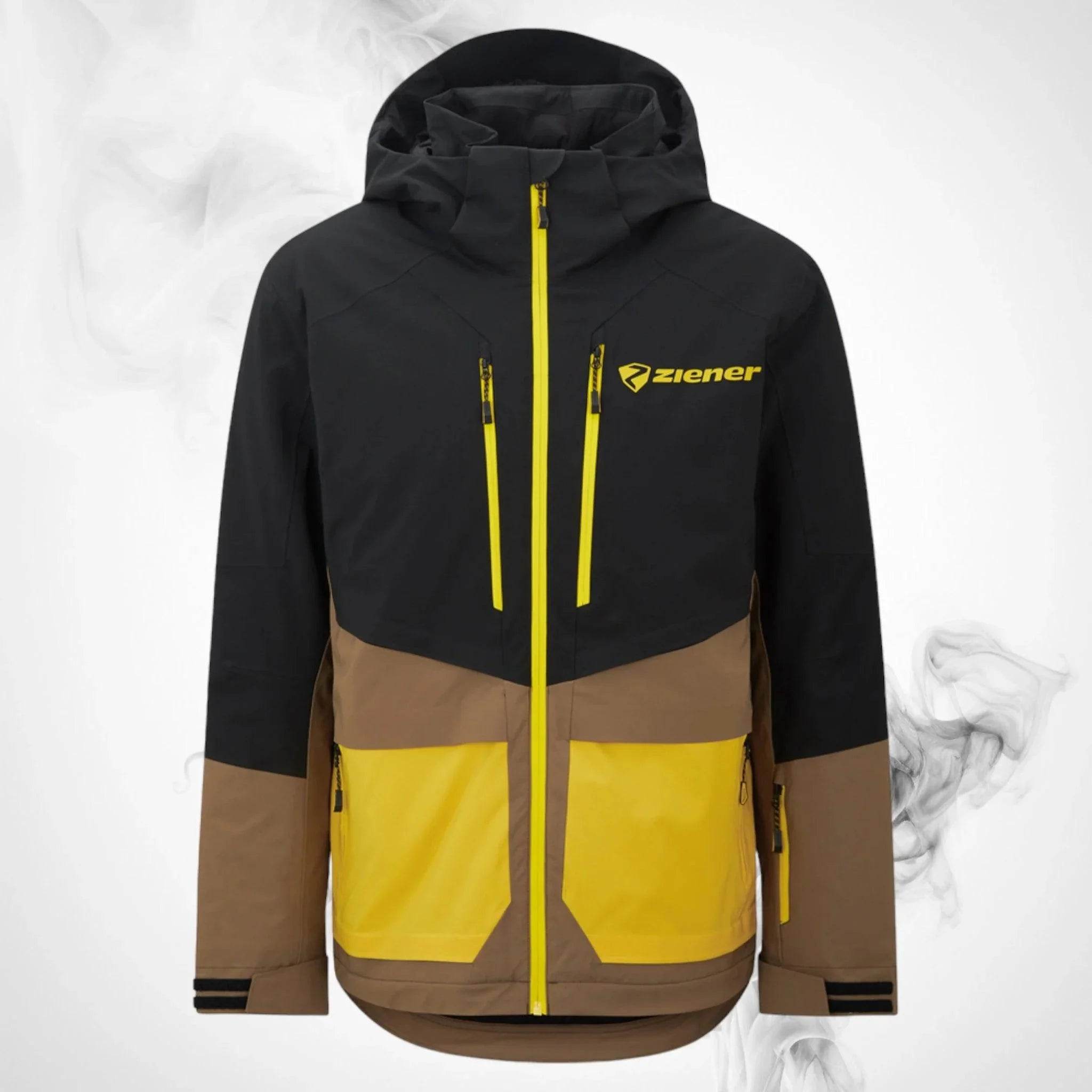 Ski jacket Ziener Trivor Man Padded Black Mustard - Dash Racegear Store