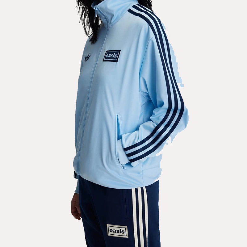 Adidas x Oasis Sky Blue Track Jacket Jacket unisex detail view 3 | Dash Racegear — Sky Blue Jacket – Oasis x Adidas Limited Track Release