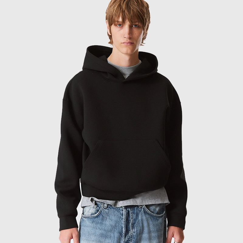 Weekday Scuba Hoodie Hoodie unisex detail view 4 | Dash Racegear — Black scuba pullover hoodie with comfort and streetwear fit