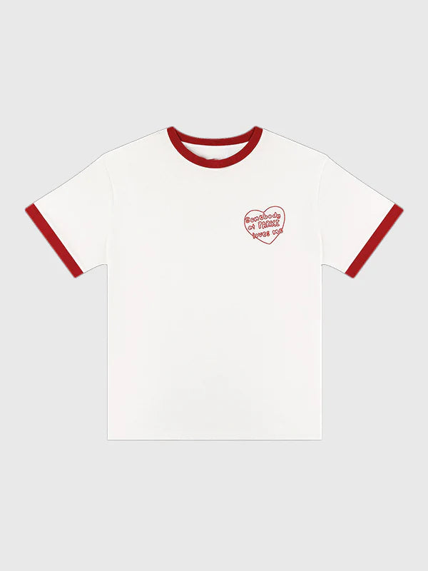 Parke Somebody Loves Me T-Shirt Shirt unisex detail view 4 | Dash Racegear — Parke Drop Valentines 2026 Somebody At Parke Loves Me T-Shirt in white, featuring charming text and comfortable fit.