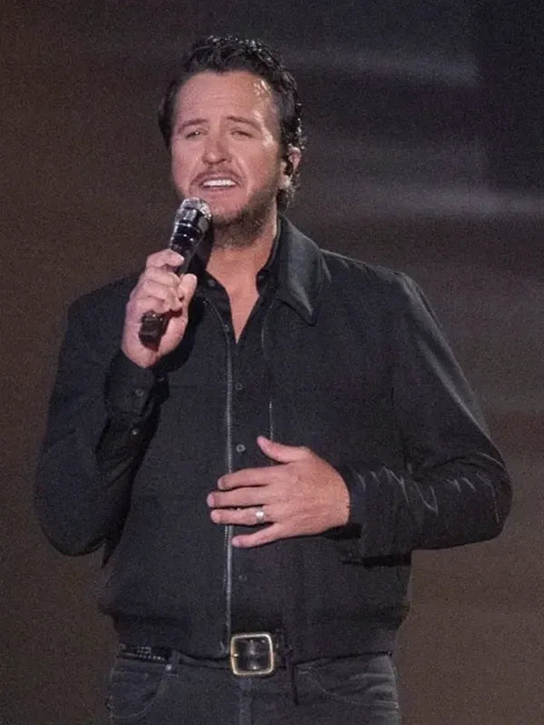Luke Bryan American Idol S24 Songs of Faith Jacket Jacket unisex detail view 2 | Dash Racegear — Black wool Luke Bryan jacket from American Idol S24 Songs of Faith, ideal for streetwear style.